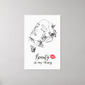 メイクアップ愛好家のためのメイクアップアーティスト、ウォールアートギフト キャンバスプリント (正面)