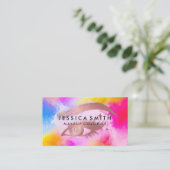 メイクアップ水の色鮮やか |美しいの目の点滅 名刺 (スタンド正面)