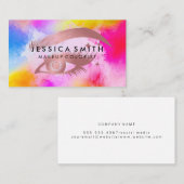 メイクアップ水の色鮮やか |美しいの目の点滅 名刺 (正面/裏面)