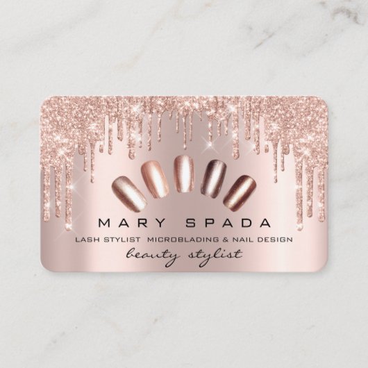 メイクアップ爪、 ネイルマニキュアバラスパークグリッタールクス 名刺 (正面)
