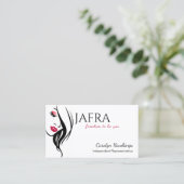 メイクアップ独立代表ジャフラ 名刺 (スタンド正面)