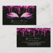 メイクアップ目まぶしグリッターワックスグリッター金ゴールドピンク 名刺 (正面/裏面)