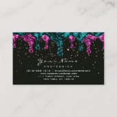 メイクアップ目まぶしグリッターワックス脱毛ピンクティール（緑がかった色） 名刺 (裏面)