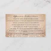 メイクアップ眉毛の点滅点滴下バラQRコードアフターケア 名刺 (裏面)