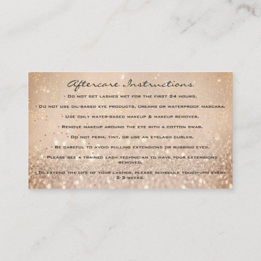 メイクアップ眉毛の点滅点滴下バラQRコードアフターケア 名刺 (裏面)