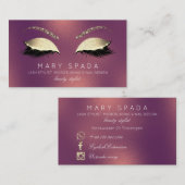 メイクアップ眉毛の発疹グリッター凍ってい金ゴールド銅 名刺 (正面/裏面)