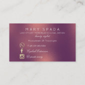 メイクアップ眉毛の発疹グリッター凍ってい金ゴールド銅 名刺 (裏面)