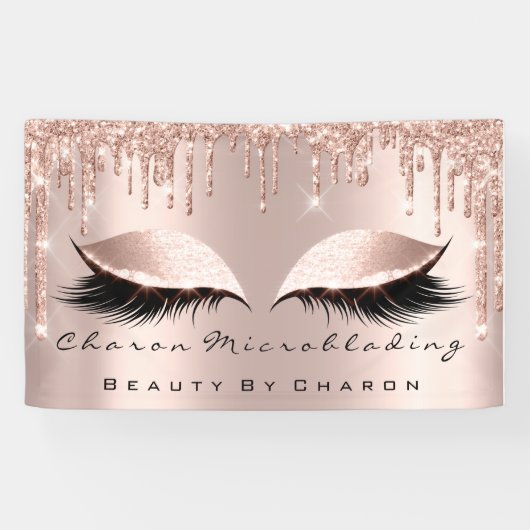 メイクアップ眉毛の眉ブラウンズバラスパークバラ 横断幕 (横)