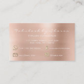 メイクアップ眉毛まつグリッターダイヤモンドピンクホワイト 名刺 (裏面)