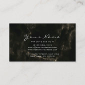 メイクアップ眉毛まつグリッターダイヤモンドブラック大理石 名刺 (裏面)