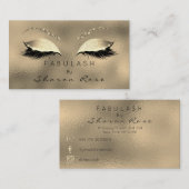 メイクアップ眉毛まつグリッターダイヤモンドユニーク金ゴールド 名刺 (正面/裏面)