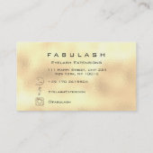 メイクアップ眉毛まつグリッターダイヤモンド金ゴールドセピア 名刺 (裏面)