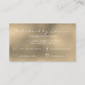 メイクアップ眉毛まつグリッターダイヤモンド金ゴールドホワイト 名刺 (裏面)