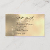 メイクアップ眉毛まつグリッターダイヤモンド金ゴールドメアリー 名刺 (裏面)