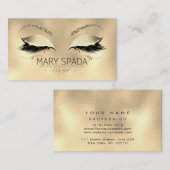 メイクアップ眉毛まつグリッターダイヤモンド金ゴールド名 名刺 (正面/裏面)