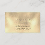 メイクアップ眉毛まつグリッターダイヤモンド金ゴールド名 名刺 (裏面)