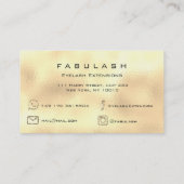 メイクアップ眉毛まつグリッターダイヤモンド金ゴールド 名刺 (裏面)