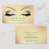 メイクアップ眉毛まつグリッターダイヤモンド金ゴールドGlam1 名刺 (正面/裏面)