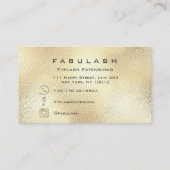 メイクアップ眉毛まつグリッターダイヤモンド金ゴールドVIP 名刺 (裏面)