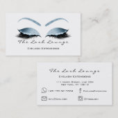 メイクアップ眉毛まつグリッターブルーホワイトブラック 名刺 (正面/裏面)