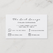 メイクアップ眉毛まつグリッターブルーホワイトブラック 名刺 (裏面)