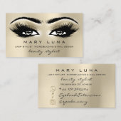 メイクアップ眉毛まつグリッターメタリックアイズ 名刺 (正面/裏面)