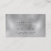 メイクアップ眉毛まつグリッターメタリックグラムグレー 名刺 (裏面)