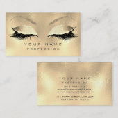 メイクアップ眉毛まつグリッターメタリックセピア金ゴールド 名刺 (正面/裏面)