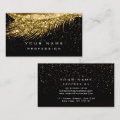 メイクアップ眉毛まつグリッターメタリックブラック金ゴールド 名刺 (正面/裏面)