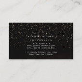 メイクアップ眉毛まつグリッターメタリックブラック金ゴールド 名刺 (裏面)