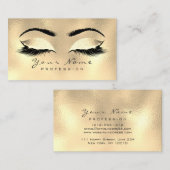 メイクアップ眉毛まつグリッターメタリックルクス金ゴールド 名刺 (正面/裏面)