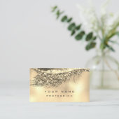 メイクアップ眉毛まつグリッターメタリック釉薬金ゴールド 名刺 (スタンド正面)