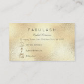 メイクアップ眉毛まつグリッター美しい金ゴールドVIP 名刺 (裏面)