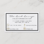 メイクアップ眉毛まつグリッター金ゴールドホワイトブラック2 名刺 (裏面)