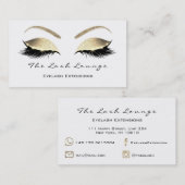 メイクアップ眉毛まつグリッター金ゴールドホワイトブラック 名刺 (正面/裏面)