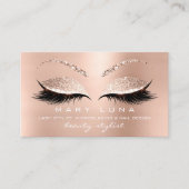 メイクアップ眉毛まつバラホワイトピンクソーシャル 名刺 (正面)