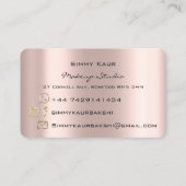 メイクアップ眉毛まつピンクのローズスパークキスLIps B 名刺 (裏面)