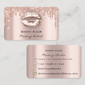 メイクアップ眉毛まつピンクのローズスパークキスLIps B 名刺 (正面/裏面)