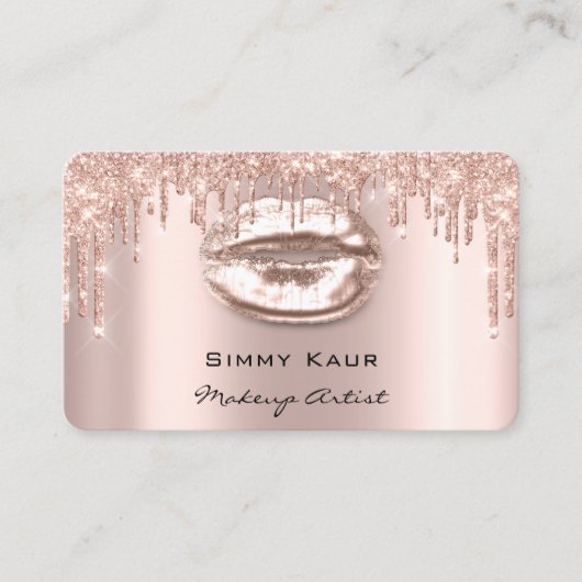 メイクアップ眉毛まつピンクのローズスパークキスLIps B 名刺 (正面)
