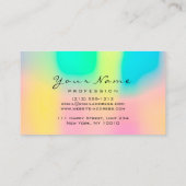 メイクアップ眉毛まつ毛グリッターブライトホログラフィ 名刺 (裏面)