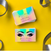 メイクアップ眉毛まつ毛グリッターブライトホログラフィ 名刺