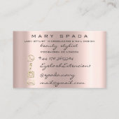 メイクアップ眉毛まつ金ゴールドドリップキス唇バラ 名刺 (裏面)