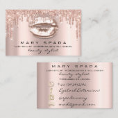 メイクアップ眉毛まつ金ゴールドドリップキス唇バラ 名刺 (正面/裏面)