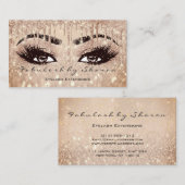 メイクアップ眉毛まばたきグリッタードリップスパークグラムバラ 名刺 (正面/裏面)