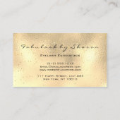 メイクアップ眉毛まばたきグリッタードリップスパークグラム金ゴールド 名刺 (裏面)