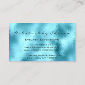 メイクアップ眉毛まばたきグリッタードリップブルーVIPシルバー 名刺 (裏面)