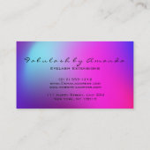 メイクアップ眉毛まばたきグリッター鮮やかなブルーピンク 名刺 (裏面)