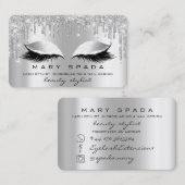 メイクアップ眉毛まばゆい灰色のスパークシルバー 名刺 (正面/裏面)