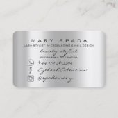 メイクアップ眉毛まばゆい灰色のスパークシルバー 名刺 (裏面)