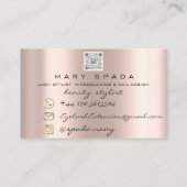 メイクアップ眉毛まばゆみピンクのローズドリップリップリップリップクリスリップカーズブ 名刺 (裏面)